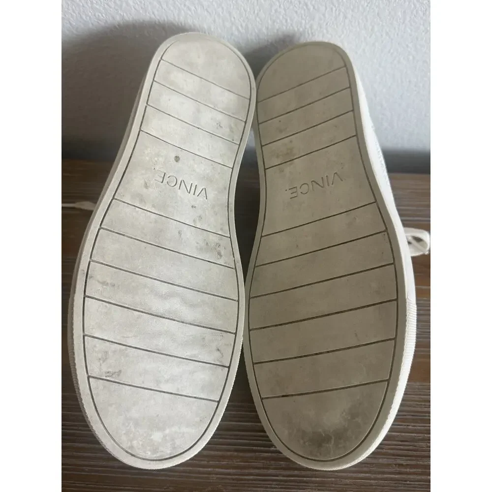 Vince White Leather Upper Sneaker Pebbled Leather Women’s Sz 7M